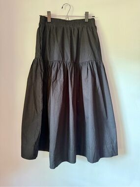 Sanctuary Black Tiered Midi Skirt